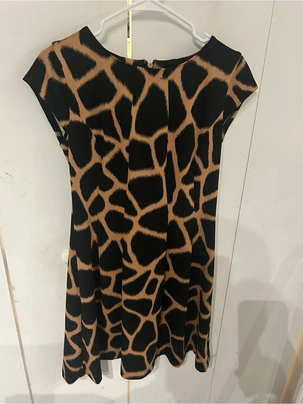 Michael Kors Black and Brown Giraffe-Print Dress